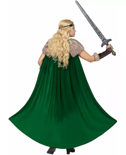 Déguisement viking fourrure avec cape femme, Taille: Small, image 4