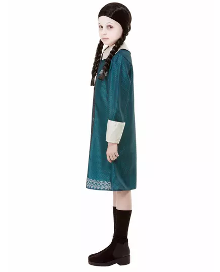 Wednesday Addams Family™ kostuum voor meisjes, Maat: 4–6 jaar (115/128 cm), image 4