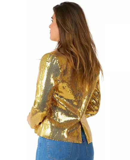 Veste blazer à sequins dorés Suitmeister™ femme, Taille: Medium (EU 40–42), image 3