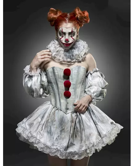 Déguisement clown terrifiant sexy luxe femme, Taille: Medium (38), image 4