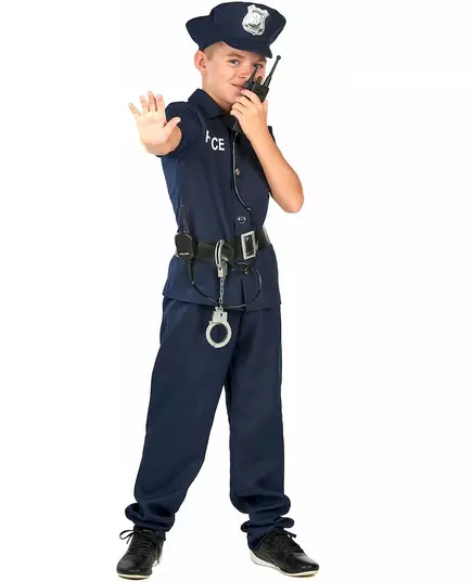 Déguisement policier à manches courtes enfant, Taille: 3–4 ans (92–104 cm), image 4