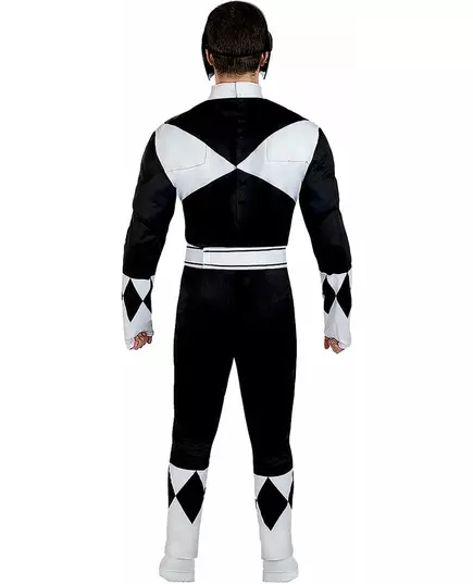 Power Ranger™ kostuum voor volwassenen zwart, Maat: Large, image 4