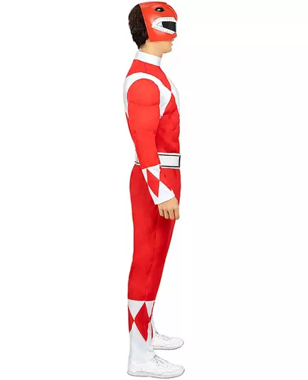 Power Ranger™ kostuum rood volwassene, Maat: X-Large, image 4
