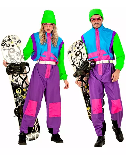 Déguisement snowboarder fluo grande taille adulte, Taille: X-Large, image 4