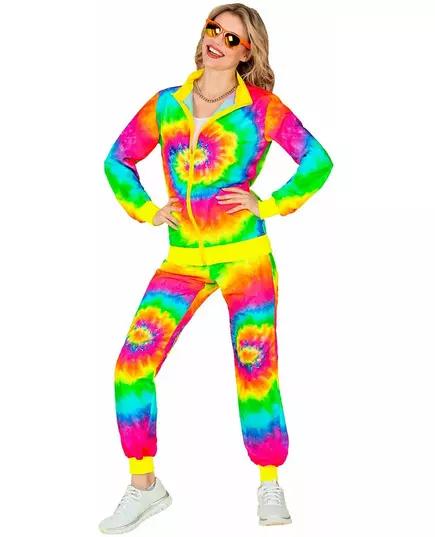 Survêtement Tie and Dye fluo adulte, Taille: Medium, image 4