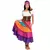 Déguisement bohémienne multicolore femme, Taille: Medium