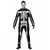 Déguisement squelette homme avec cagoule Halloween, Taille: Medium