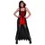 Déguisement vampire femme rouge et noir Halloween, Taille: Small