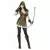 Costume d'archère en bois pour femme, Taille: Small (38/40)