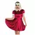 Déguisement baby doll rouge femme, Taille: Large (44–46)