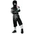 Déguisement ninja noir et argenté garçon, Taille: 4–6 ans (110–120 cm)