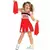 Rood en wit zombie cheerleader kostuum voor meisjes, Maat: 9 jaar (125–135 cm)