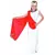 Déguisement déesse romaine à drapé rouge fille, Taille: 4–6 ans (110–120 cm)