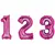 Ballon aluminium chiffre fuchsia 86 cm, Taille: 3