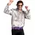 Chemise disco argentée homme, Taille: Medium (50/52)