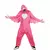 Roze flamingo outfit met capuchon voor mannen, Maat: Medium