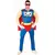 Beerman kostuum mannen blauw rood, Maat: Large (52–54)