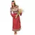 Bordeaux rood hippie kostuum voor vrouwen, Maat: Medium