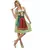 Groene jurk kostuum bierfeest voor dames, Maat: Small