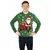 Pull de Noël vert avec Père Noël motard, Taille: Small/Medium