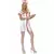 Déguisement infirmière sexy effet satiné femme, Taille: Small