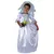 Déguisement mariée fille avec voile, Taille: 10–12 ans (130–140 cm)
