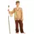 Costume indien à franges et col en V pour garçons, Taille: 10–12 ans (130–140 cm)