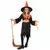 Déguisement sorcière orange et noire fille, Taille: 7–9 ans (120–130 cm)
