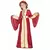 Rood met geel middeleeuwse kostuum voor meisjes, Maat: 10–12 jaar (130–140 cm)