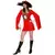 Verkleedkostuum mousketier rood voor dames Feestkleding, Maat: M