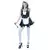 Déguisement soubrette satiné femme, Taille: Medium