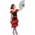 Flamenco danseres outfit voor meisjes, Maat: 10–12 jaar (130–140 cm)