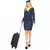 Blauwe stewardess kostuum voor vrouwen, Maat: X-Small
