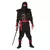 Déguisement ninja noir et rouge homme, Taille: X-Large