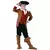 Déguisement pirate garçon marron et noir, Taille: 7–9 ans (120–130 cm)