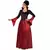 Rood en zwart Halloween kostuum van vampier voor dames, Maat: XX-Large