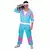 Déguisement jogging 80's turquoise homme, Taille: X-Large