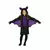 Déguisement chauve-souris noir et violet fille, Taille: 5–6 ans (110–115 cm)