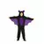Déguisement combinaison chauve-souris noir et violet garçon, Taille: 9 ans (125–135 cm)