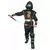 Déguisement ninja noir et doré garçon, Taille: 7–9 ans (120–130 cm)