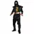 Déguisement ninja noir et doré homme, Taille: Medium