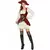 Wit met rood piraten pak voor dames, Maat: Large
