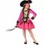 Déguisement Pirate rose et or fille, Taille: 10–12 ans (130–140 cm)