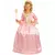 Luxe roze prinsessenkostuum voor meisjes, Maat: 10–12 jaar (130–140 cm)