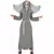 Déguisement religieuse possédée grise femme Halloween, Taille: Large (42–44)