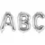 Ballon aluminium lettre argentée 32 cm, Taille: F