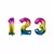 Ballon aluminium multicolore 86 cm, Taille: 1