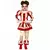 Déguisement clown terrifiante rouge et blanc fille, Taille: 9 ans (125–135 cm)