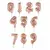 Cake topper ballon chiffre rose gold 12,7 cm, Taille: 4