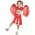 Déguisement pompom girl USA rouge fille, Taille: 13–14 ans (140–160 cm)